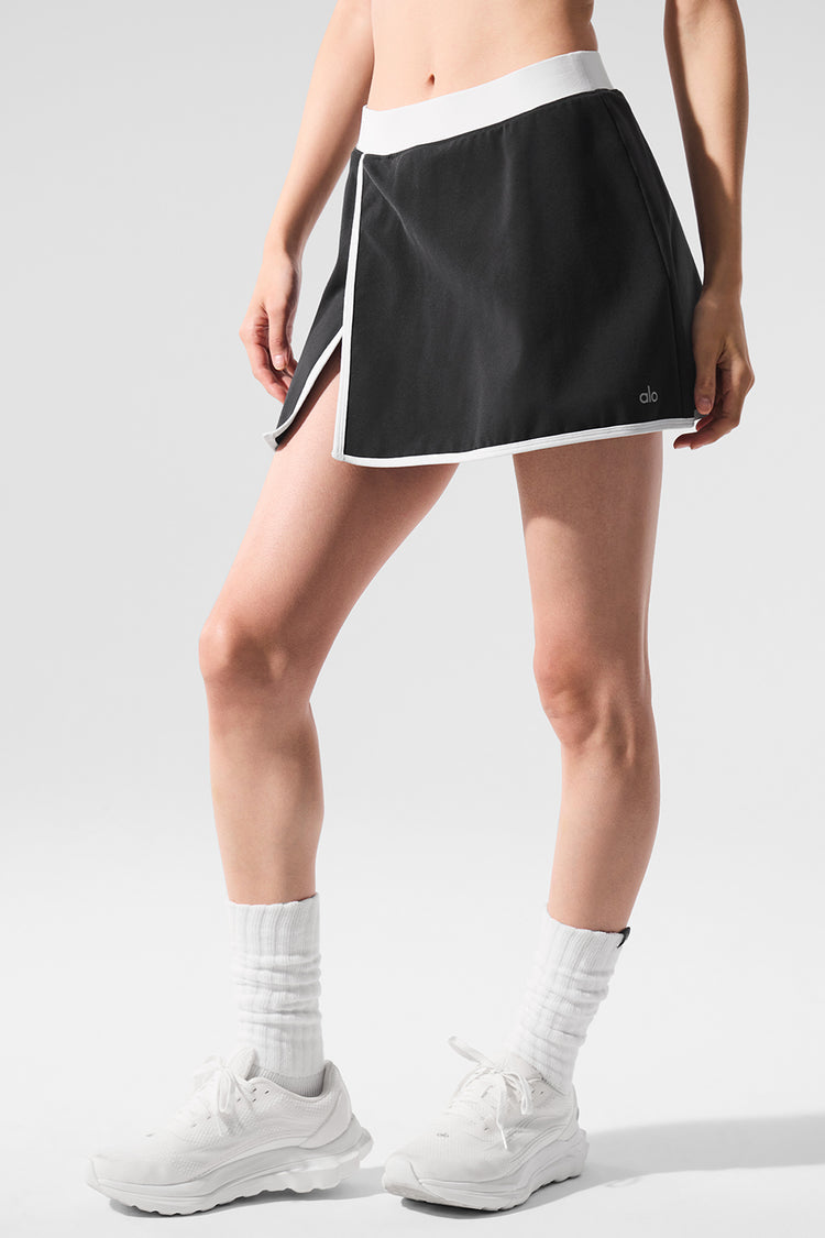 Black short skirt set 001