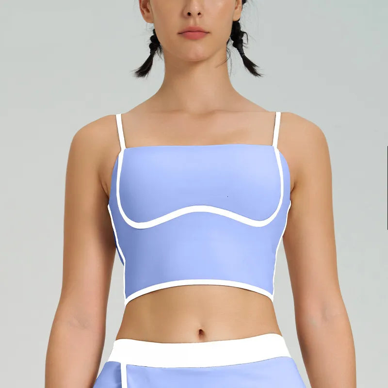 Light blue short skirt set 001