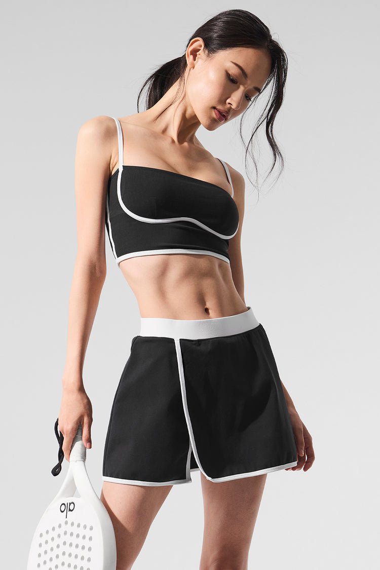 Black short skirt set 001
